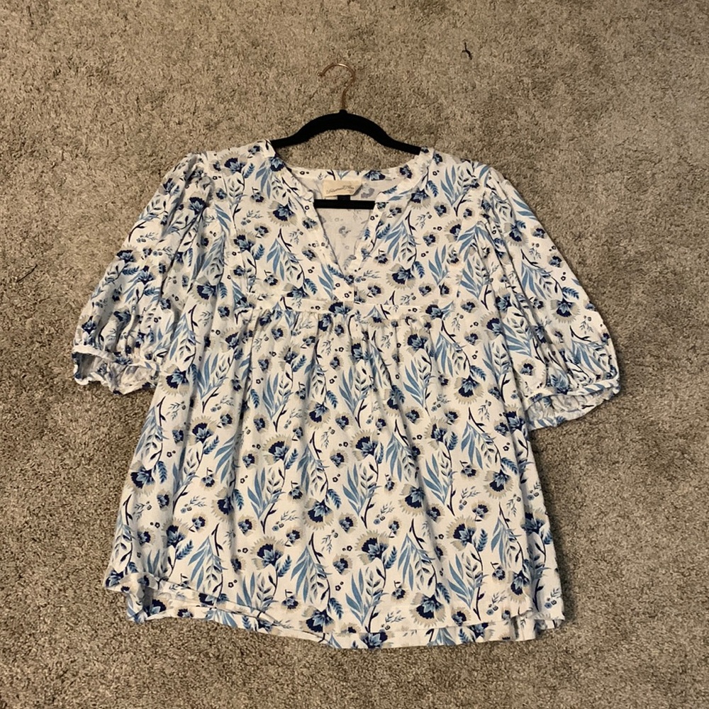 Universal thread balloon sleeve top L